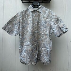 Tommy Bahama Blue and Orange Paisley Men's Shirt